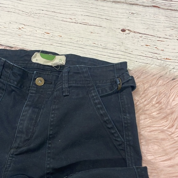 Anthropologie Dark Navy Utility Cropped Bootcut Pants - Picture 7 of 9